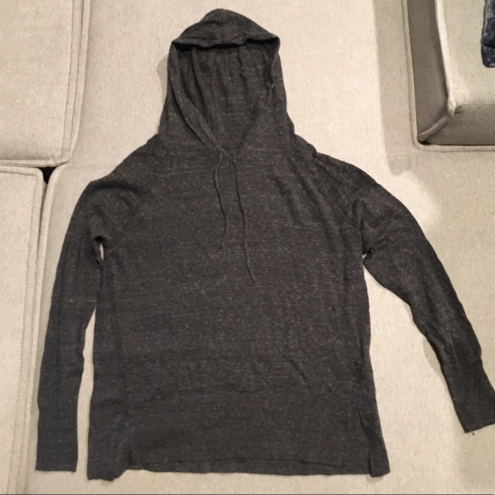 Gap Gray Knit Hooded Sweater